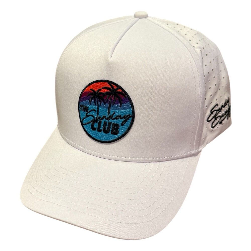Sunday Swagger SnapBack Hat The Sunday Club Exclusive New White Golf NWT